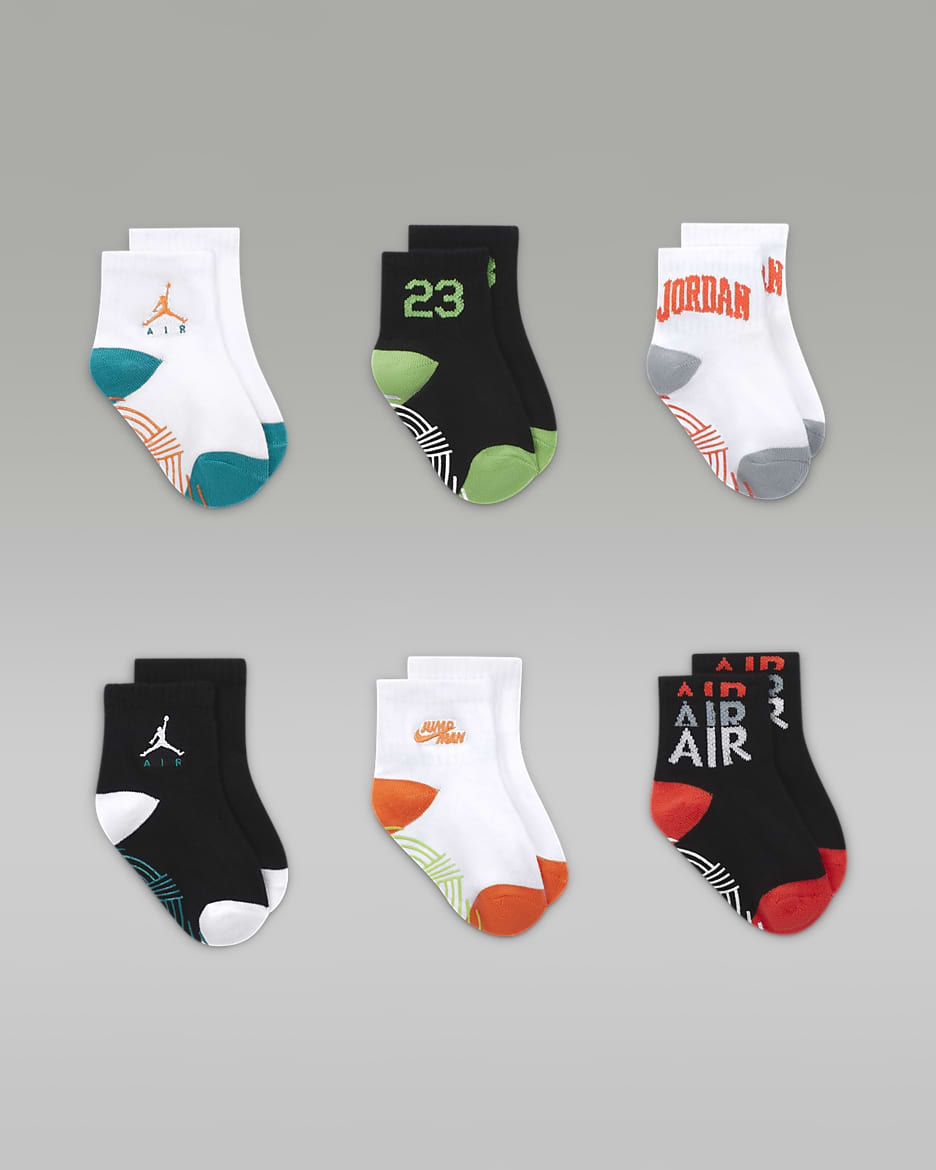 Jordan Baby 12 24M Levels Ankle Gripper Socks 6 Pairs Nike